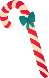 Retro Textured Christmas Candy Cane